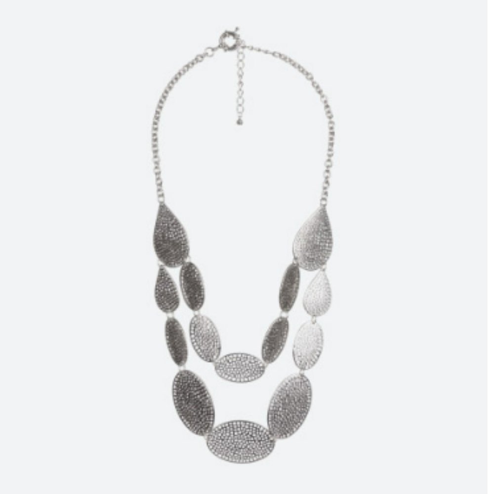 Bancroft Metal Oval Layered Necklace
